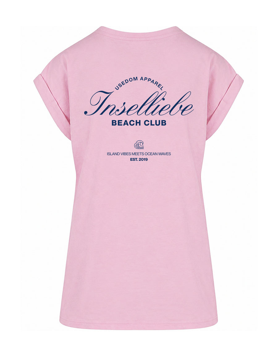 Damen T-Shirt "Beach Club" | Soft Pink – Rückseite