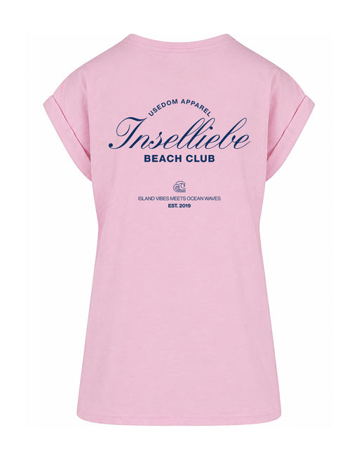 Damen T-Shirt "Beach Club" | Soft Pink - INSELLIEBE USEDOM