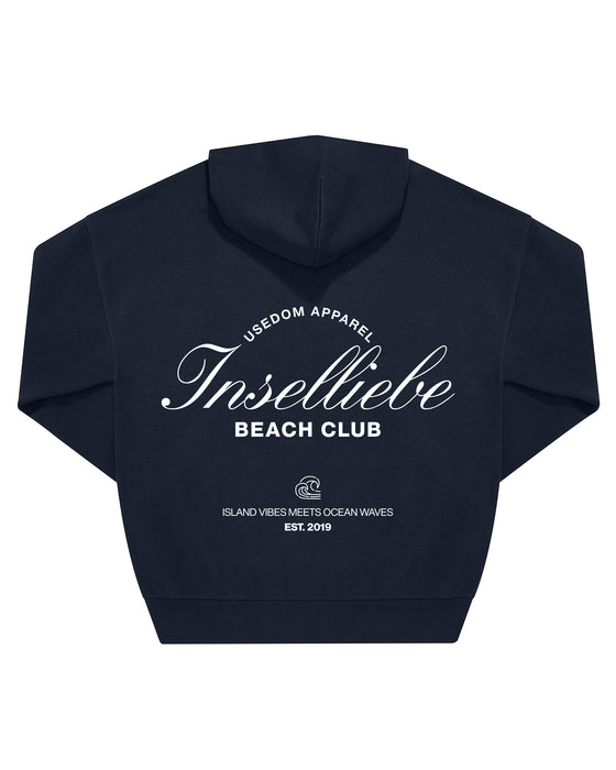 Unisex Oversized Hoodie "Beach Club" | Navy