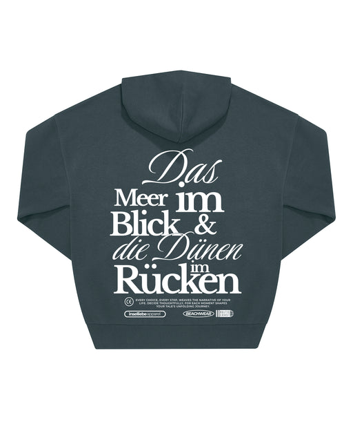 Unisex Oversized Hoodie "Meerblick" | Amalfi Teal - INSELLIEBE USEDOM