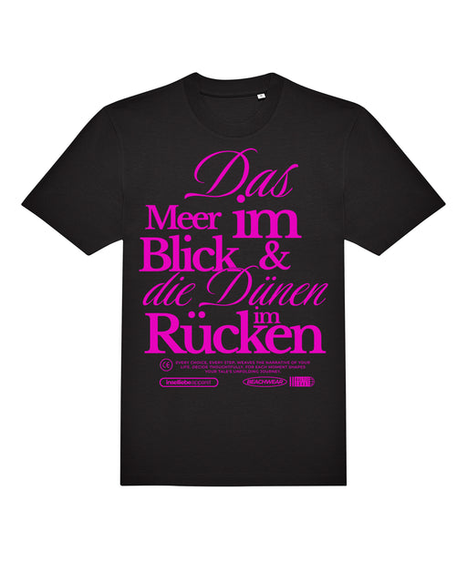 Unisex Oversized Shirt "Meerblick" | Schwarz - INSELLIEBE USEDOM