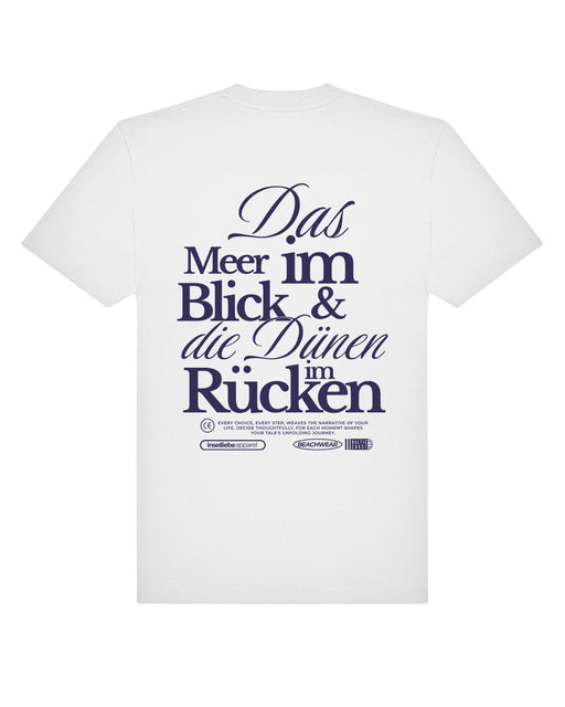 Unisex Oversized Shirt "Meerblick" | Weiß - INSELLIEBE USEDOM