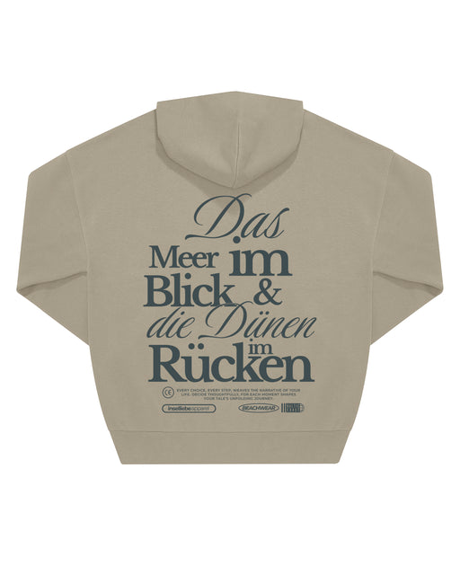 Unisex Oversized Hoodie "Meerblick" | Mastic - INSELLIEBE USEDOM