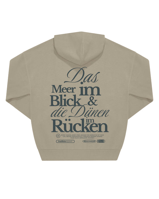 Unisex Oversized Hoodie "Meerblick" | Mastic - INSELLIEBE USEDOM