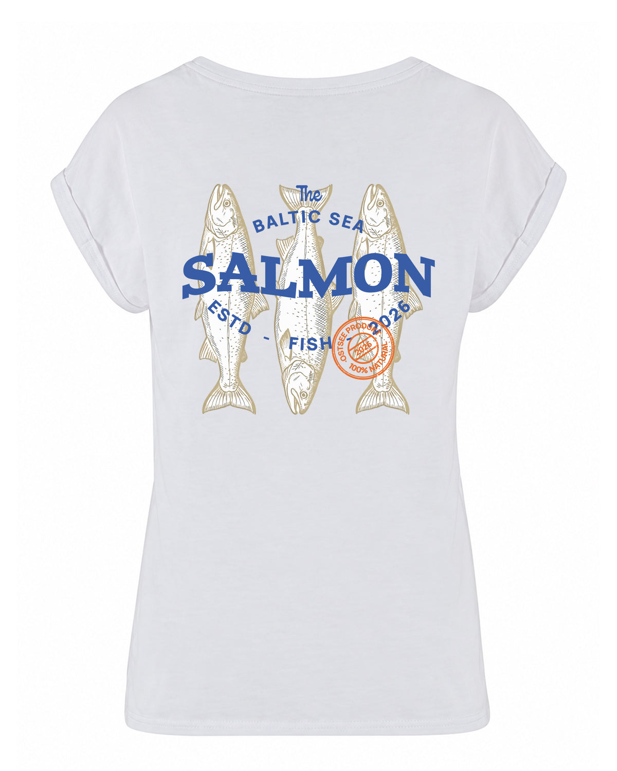 Damen T-Shirt "Salmons" | Weiß - INSELLIEBE USEDOM
