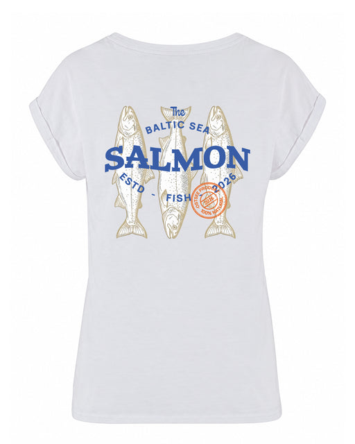 Damen T-Shirt "Salmons" | Weiß - INSELLIEBE USEDOM