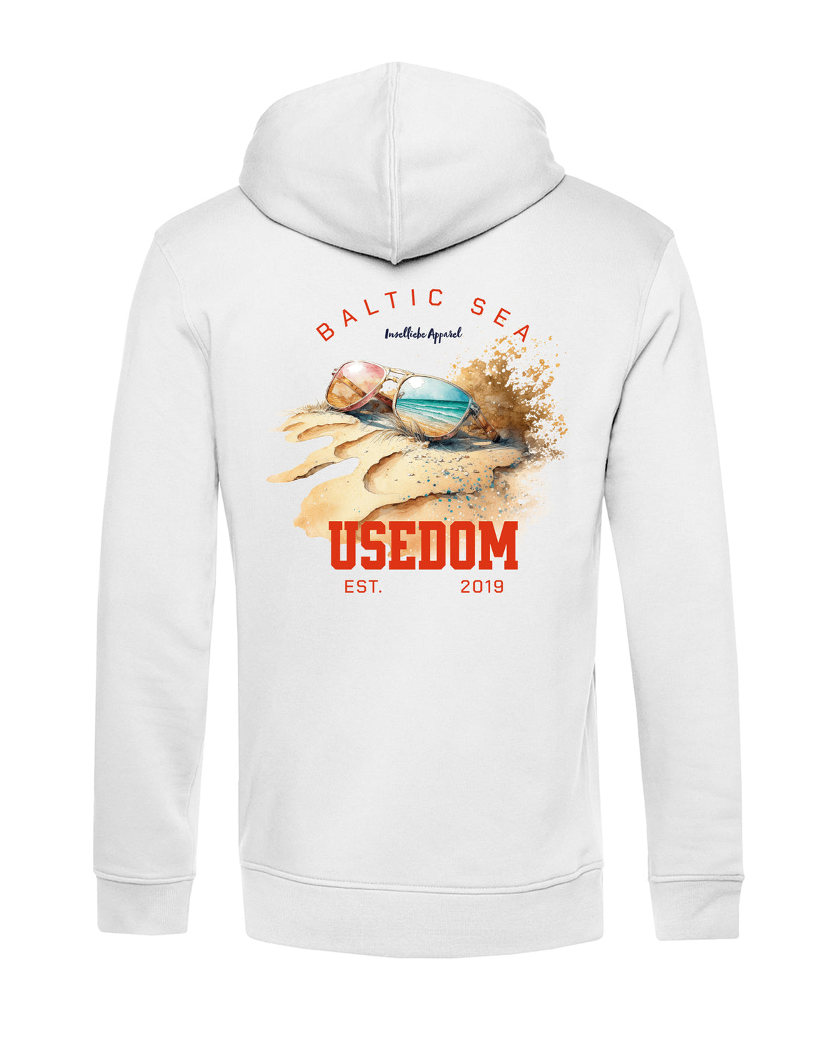 Unisex Hoodie "Sun Glasses" | Weiß - INSELLIEBE USEDOM