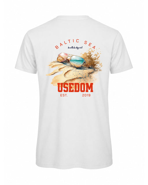 Herren T-Shirt "Sun Glasses" | Weiß - INSELLIEBE USEDOM