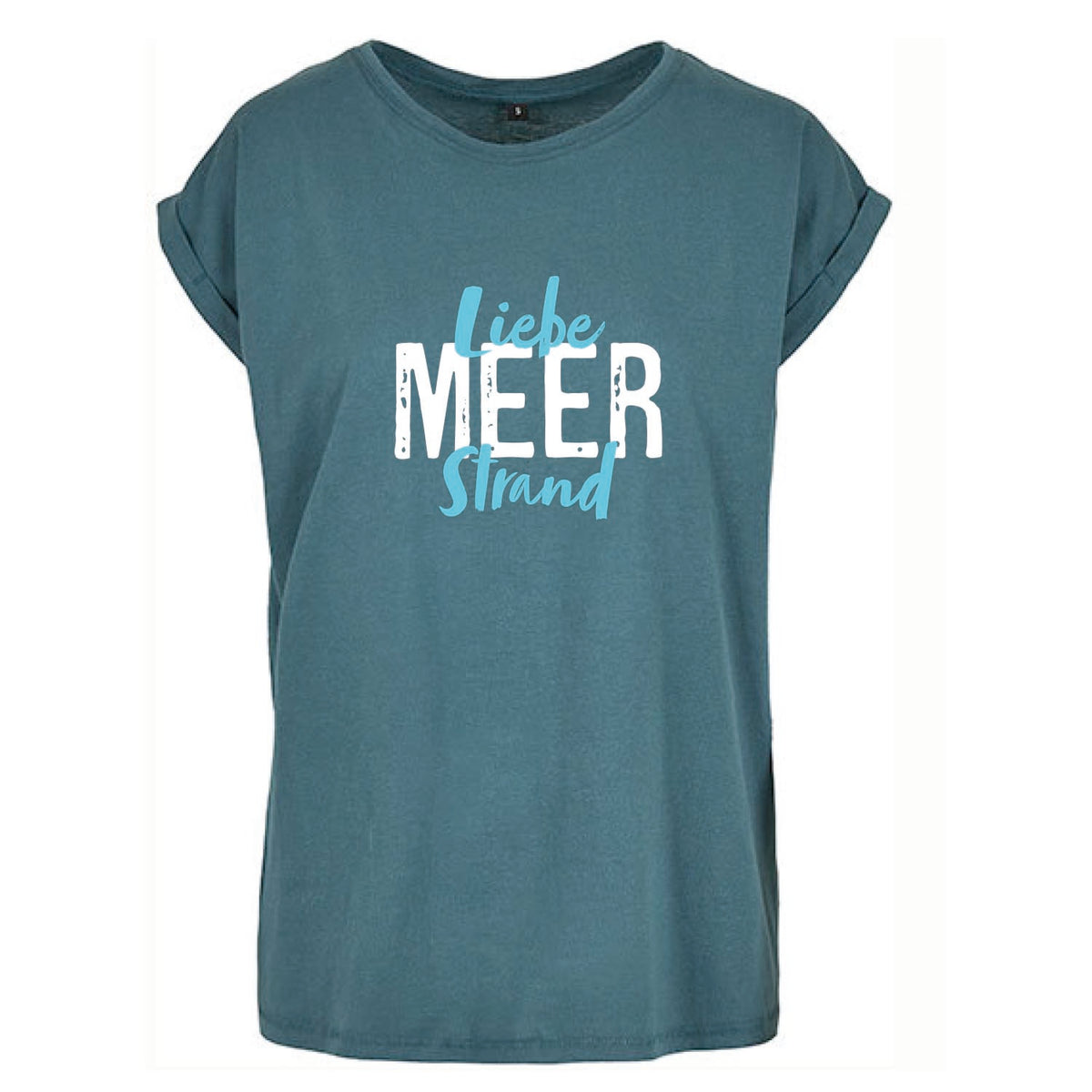 Damen T-Shirt "Liebe & Meer" | Seegrün