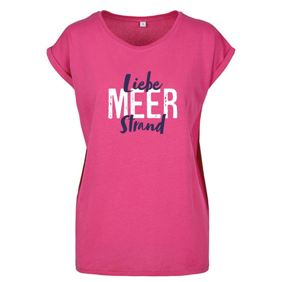 Damen T-Shirt "Liebe & Meer" | Pink - INSELLIEBE USEDOM