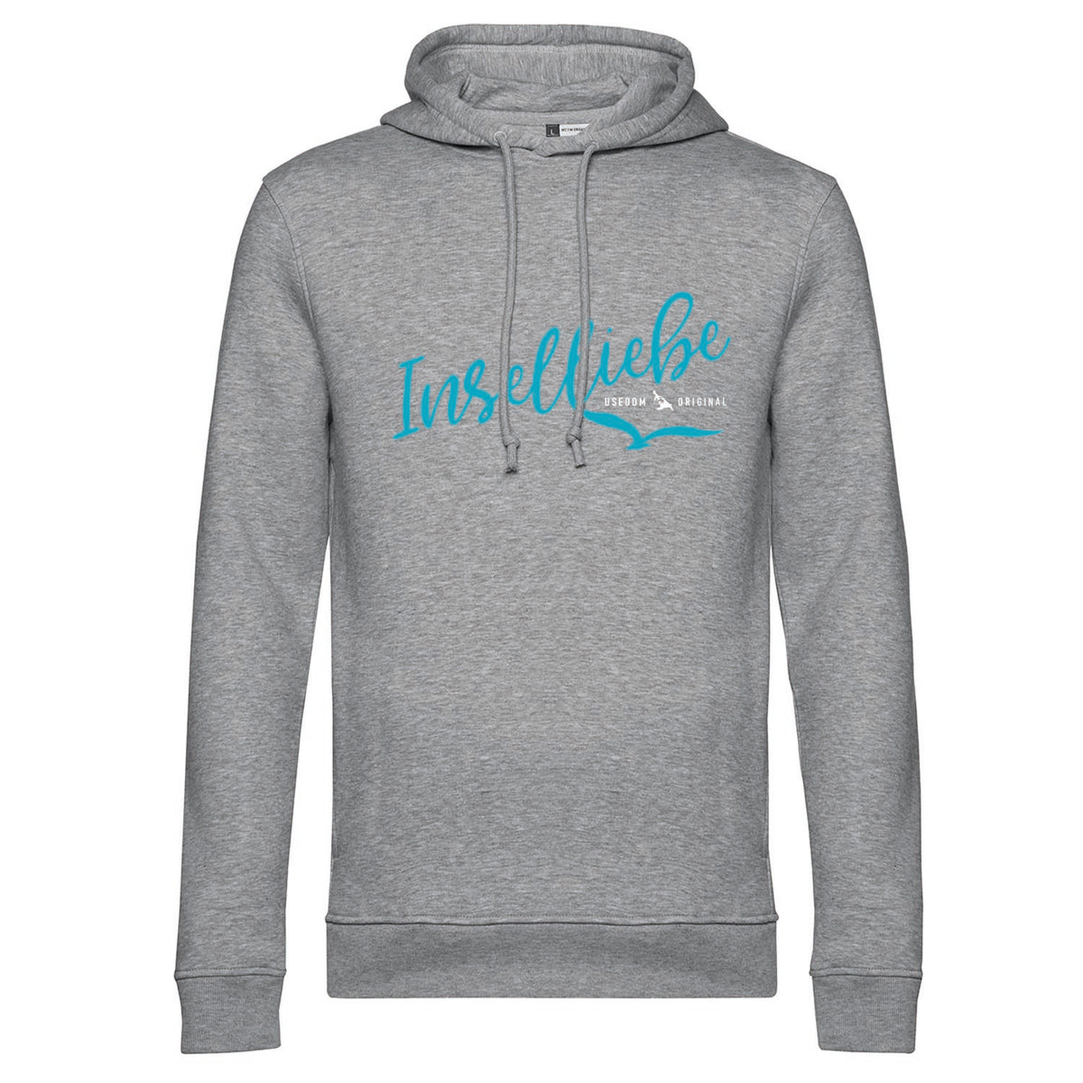 Unisex Hoodie "INSELLIEBE ORIGINAL" | Grau Meliert - INSELLIEBE USEDOM