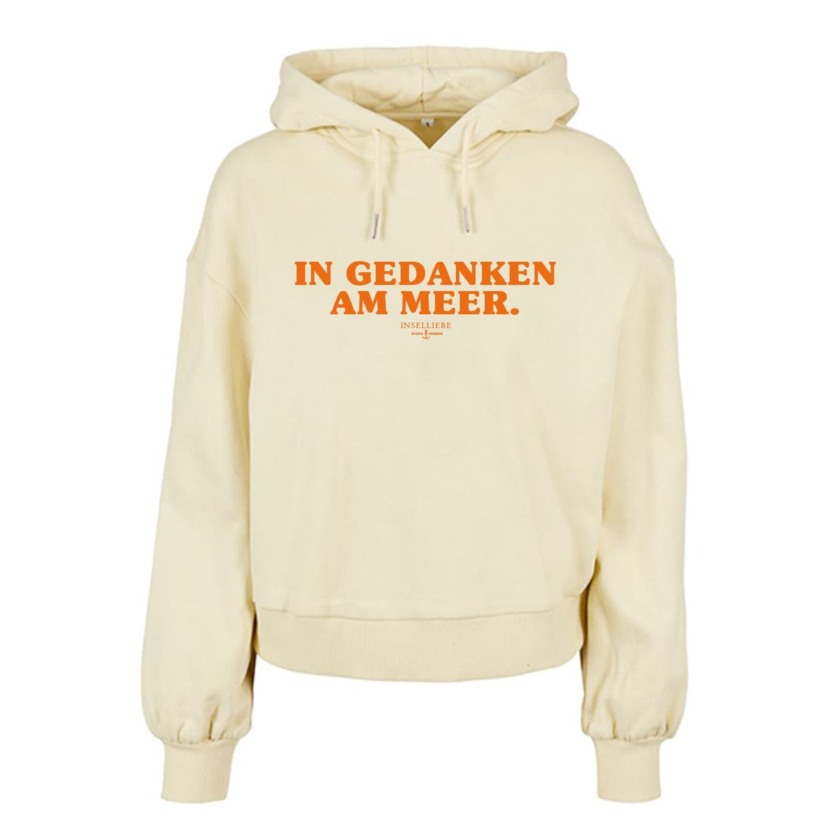 Damen Hoodie "In Gedanken am Meer" | Vanille - INSELLIEBE USEDOM