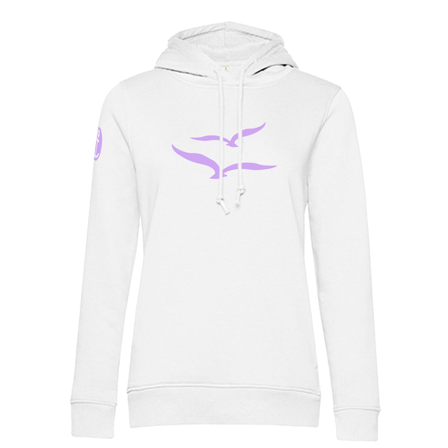 Damen Hoodie "Möwenpaar" | Weiß