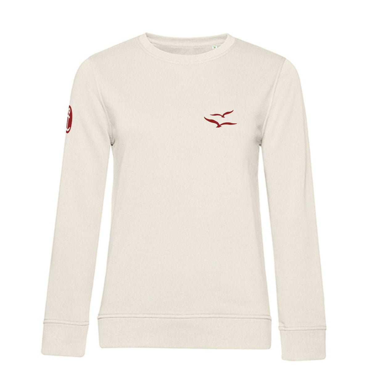 Damen Sweater "Möwenpaar" | Creme - INSELLIEBE USEDOM