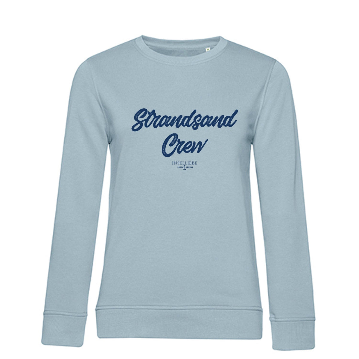 Damen Sweater "Strandsand Crew" | Dusty Blue - INSELLIEBE USEDOM