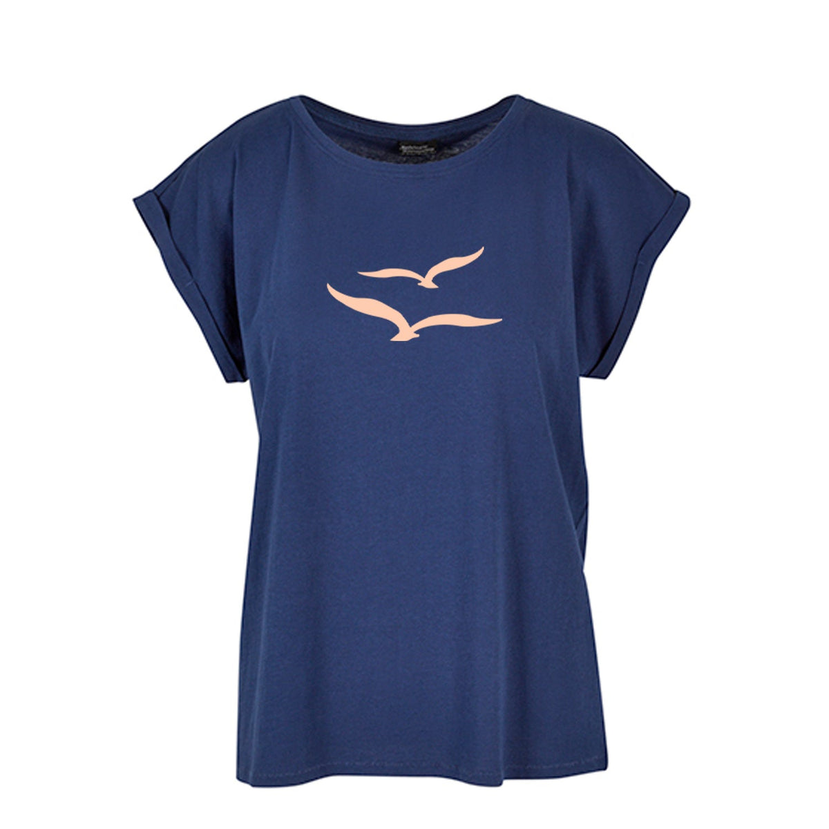 Damen T-Shirt "Möwenpaar" | Light Navy - INSELLIEBE USEDOM
