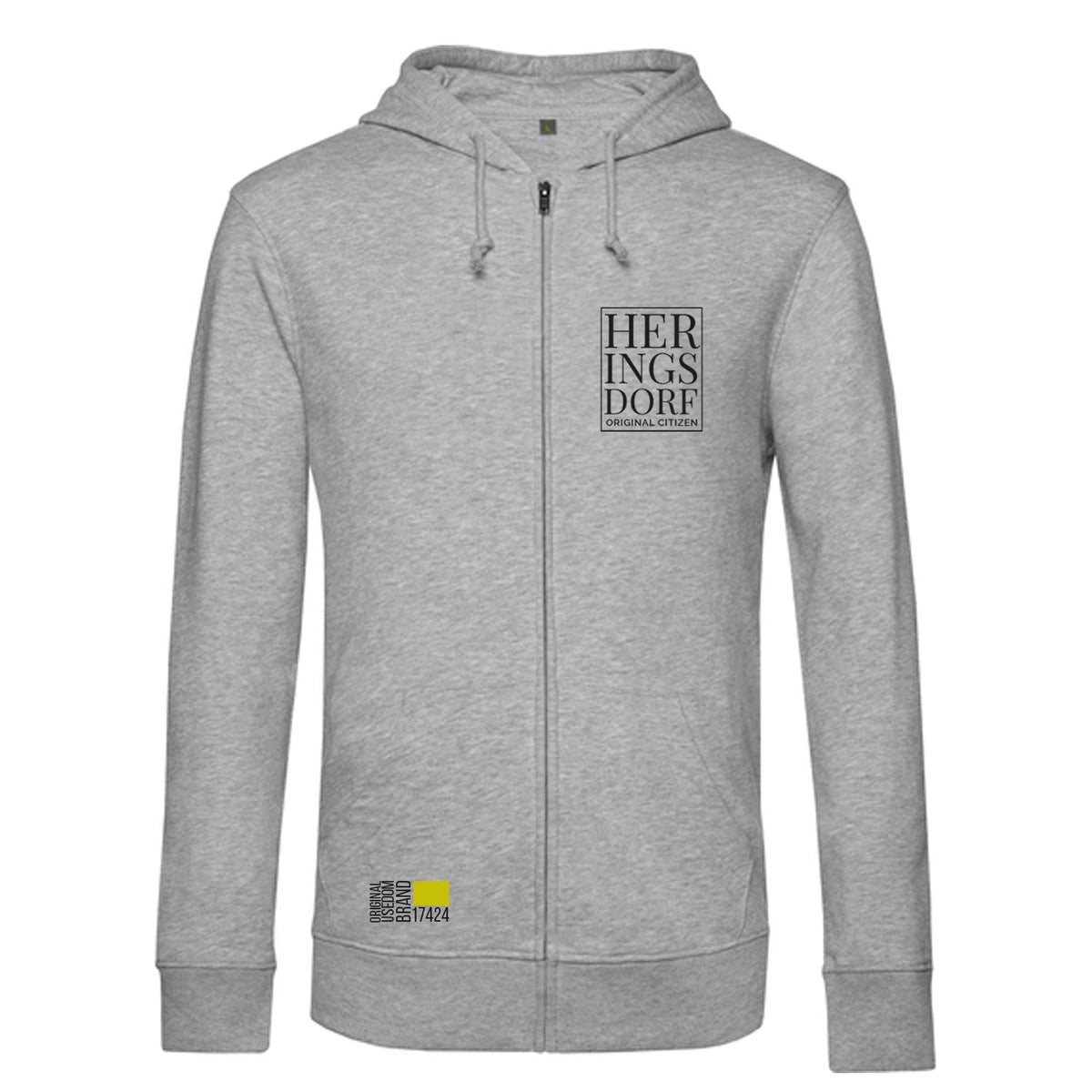 Herren Sweatjacke "Heringsdorf Original" | Grau - INSELLIEBE USEDOM