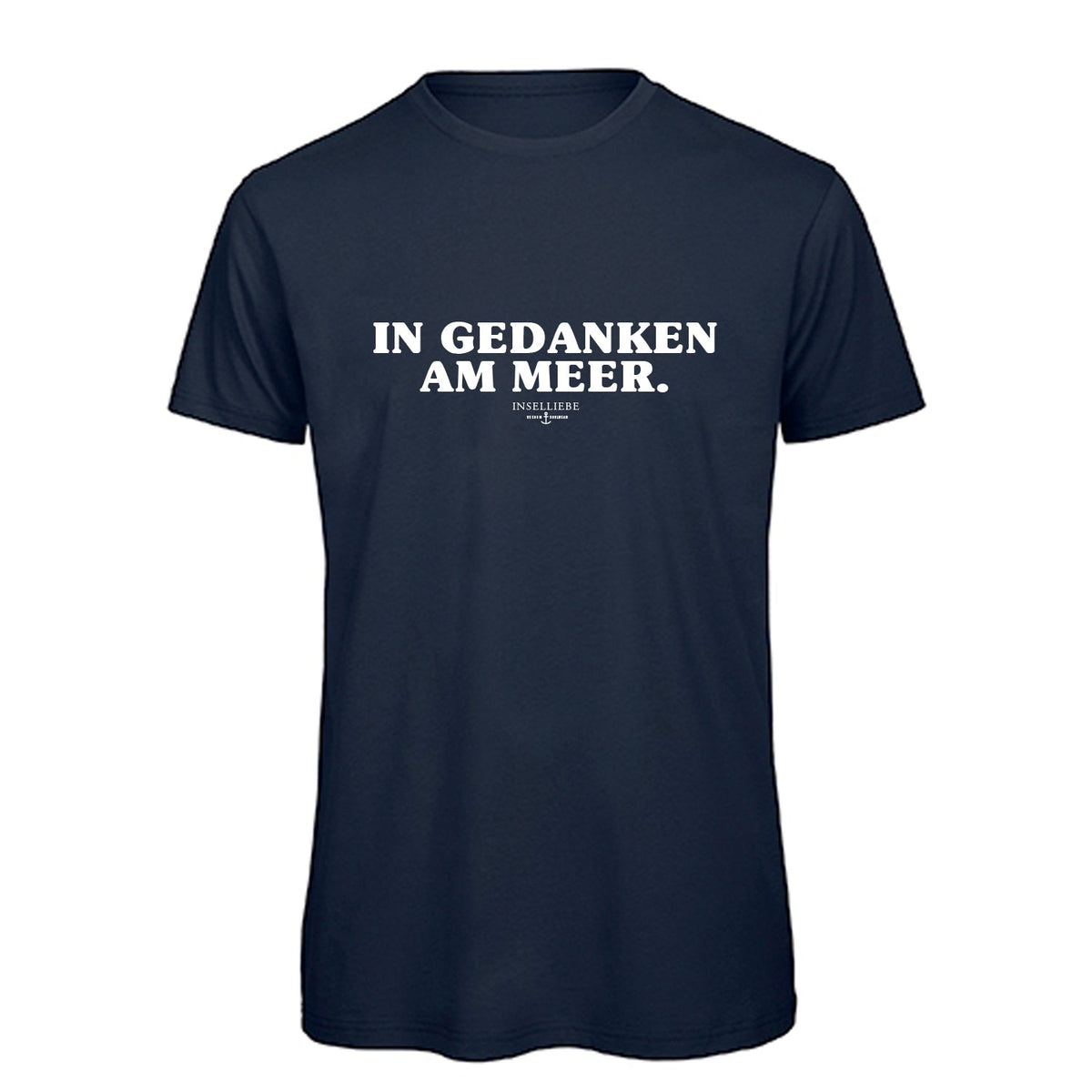 Herren T-Shirt "In Gedanken am Meer" | Navy - INSELLIEBE USEDOM