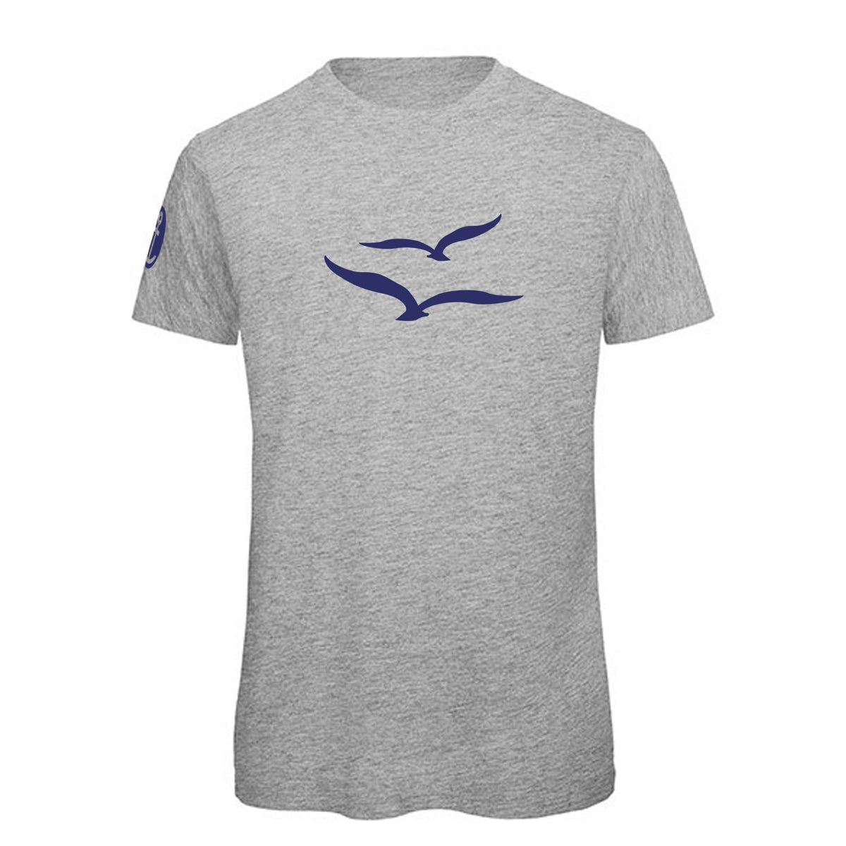 Herren T-Shirt "Möwenpaar" | Grau Meliert - INSELLIEBE USEDOM