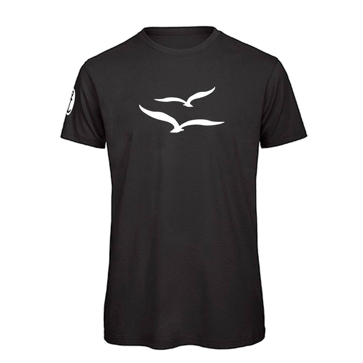 Herren T-Shirt "Möwenpaar" | Schwarz - INSELLIEBE USEDOM
