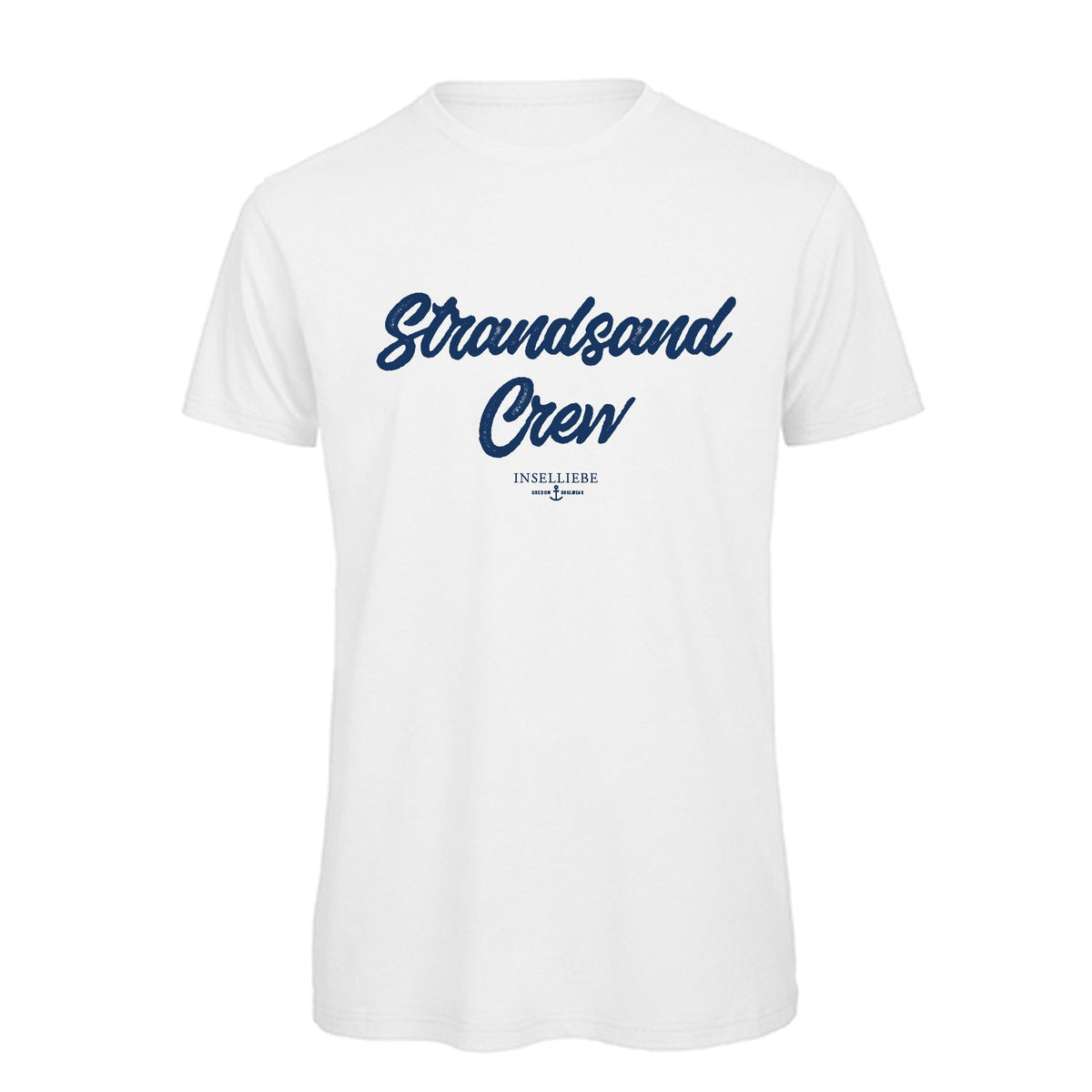 Herren T-Shirt "Strandsand Crew" | Weiß - INSELLIEBE USEDOM