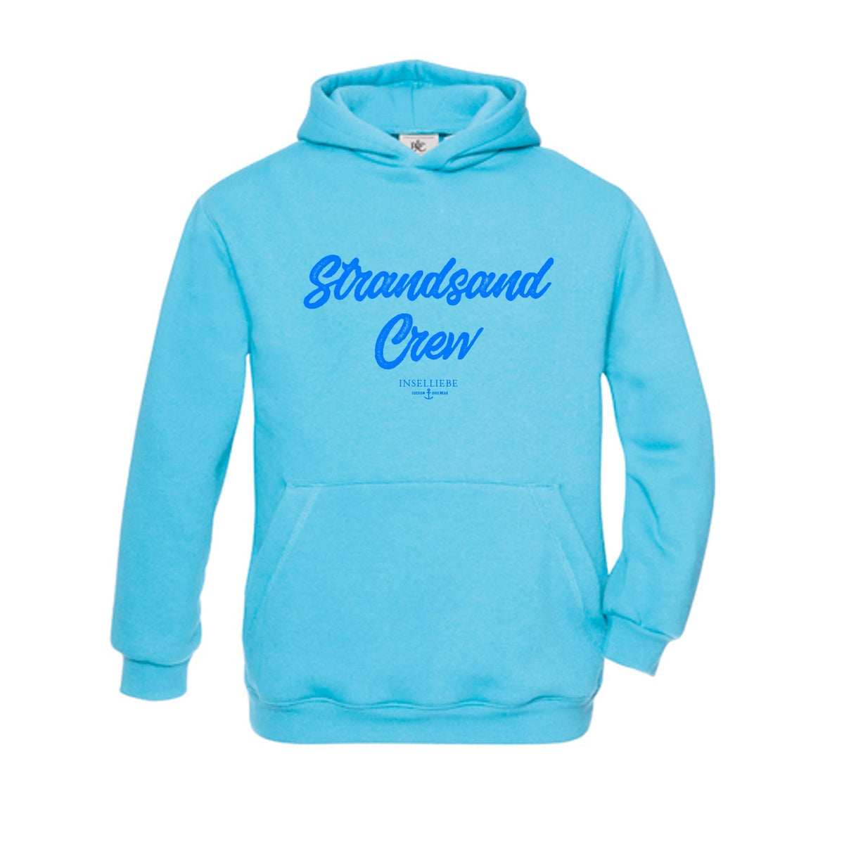 Kinder Hoodie "Strandsand Crew" | Türkis - INSELLIEBE USEDOM