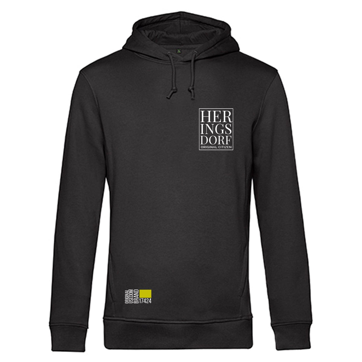 Unisex Hoodie "Heringsdorf Original" | Schwarz - INSELLIEBE USEDOM