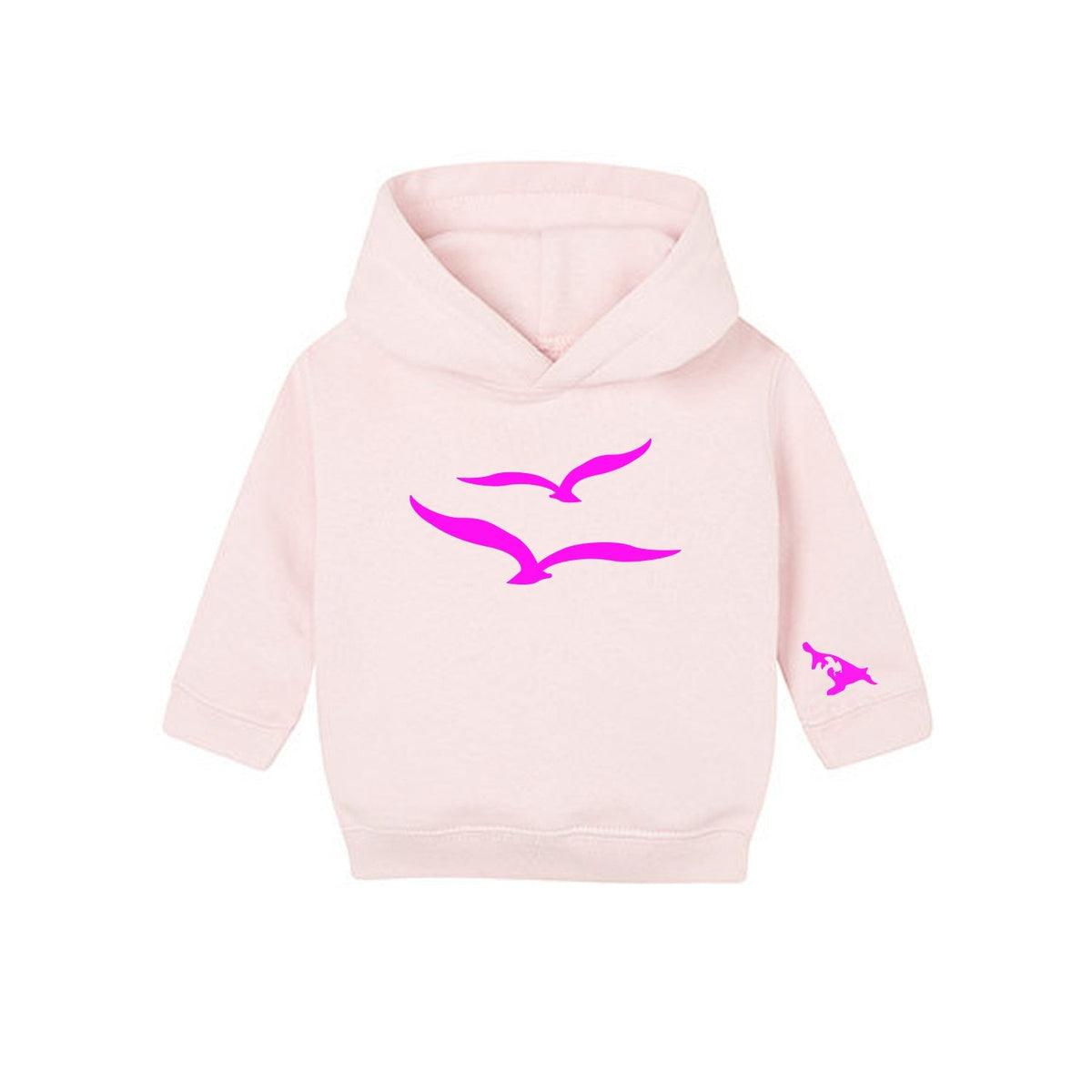 Baby Hoodie "Möwenpaar" | Rosa - INSELLIEBE USEDOM