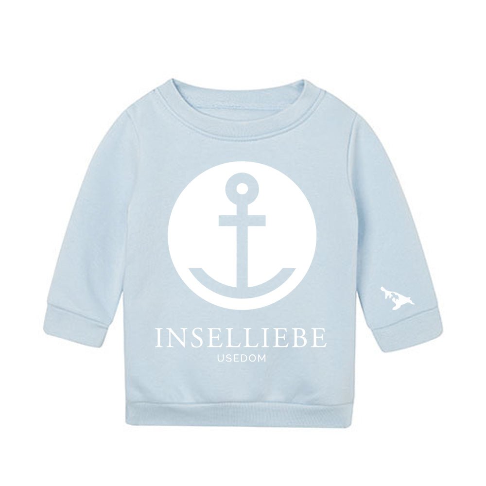 Baby Sweatshirt "INSELLIEBE Anker" | Hellblau - INSELLIEBE USEDOM