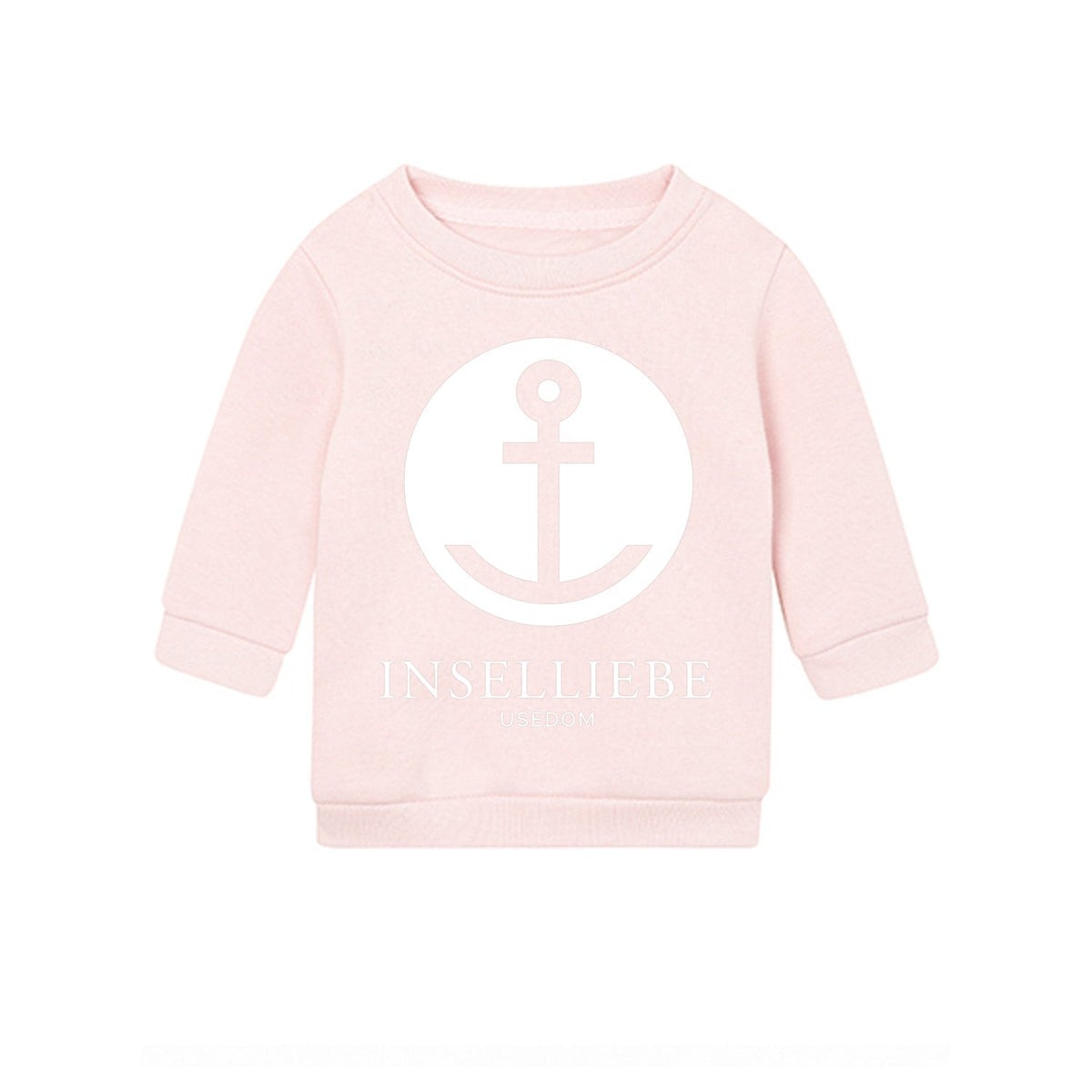 Baby Sweatshirt "INSELLIEBE Anker" | Rosa - INSELLIEBE USEDOM