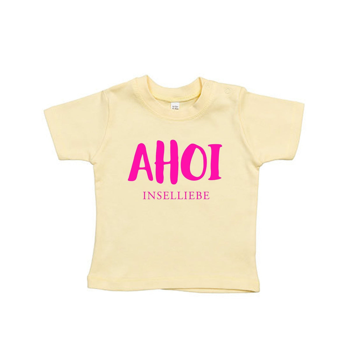 Baby T-Shirt "AHOI" | Gelb - INSELLIEBE USEDOM