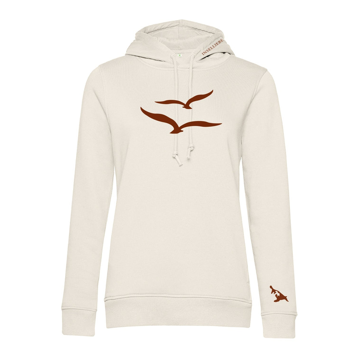 Damen Hoodie "Möwenpaar" | Creme - INSELLIEBE USEDOM