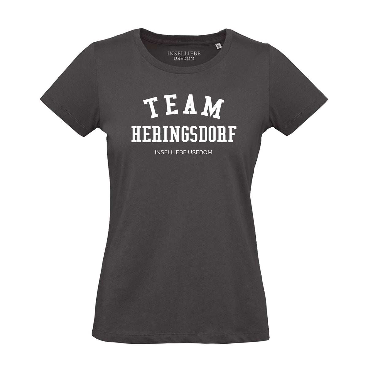 Damen T-Shirt "Team Heringsdorf" | Schwarz - INSELLIEBE USEDOM