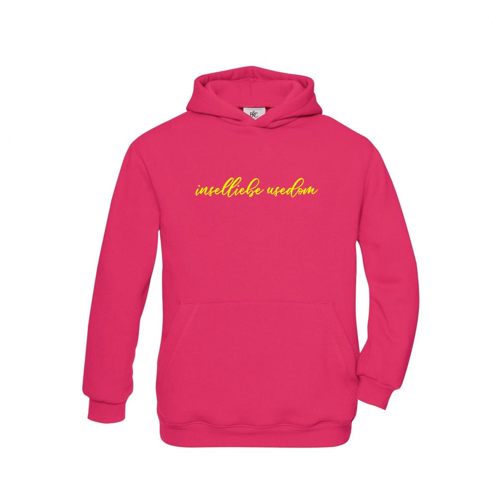 Kinder Hoodie "inselliebe usedom" | Pink - INSELLIEBE USEDOM