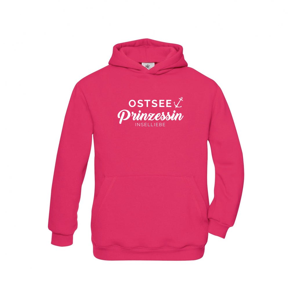 Kinder Hoodie "Ostsee Prinzessin" | Pink - INSELLIEBE USEDOM