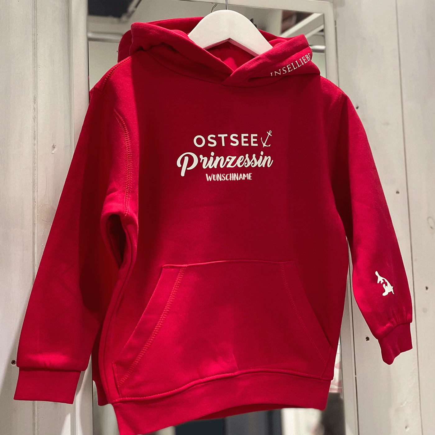 Kinder Hoodie "Ostseeprinzessin" mit Wunschname - INSELLIEBE USEDOM