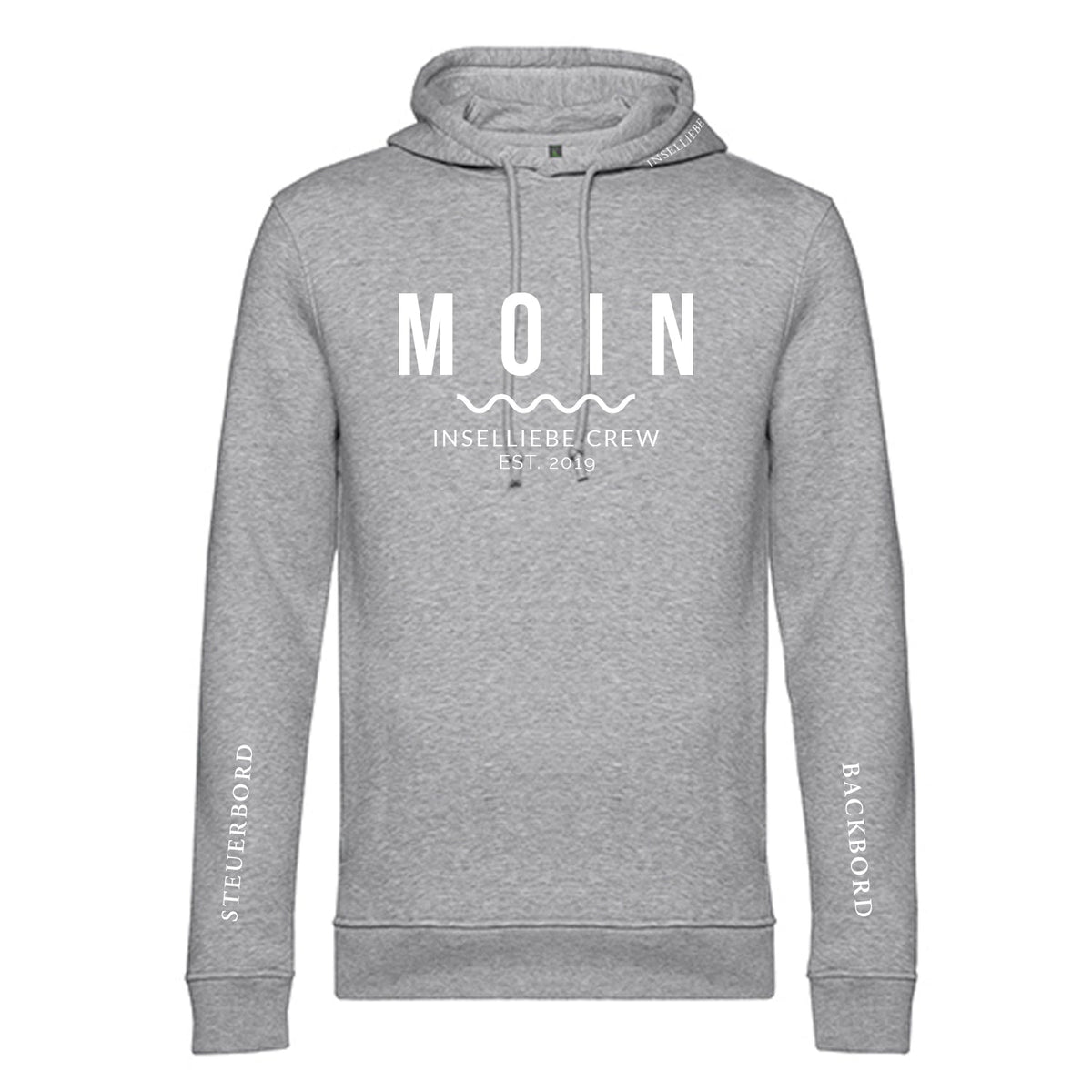 Unisex Hoodie "MOIN Crew" | Grau Melange - INSELLIEBE USEDOM