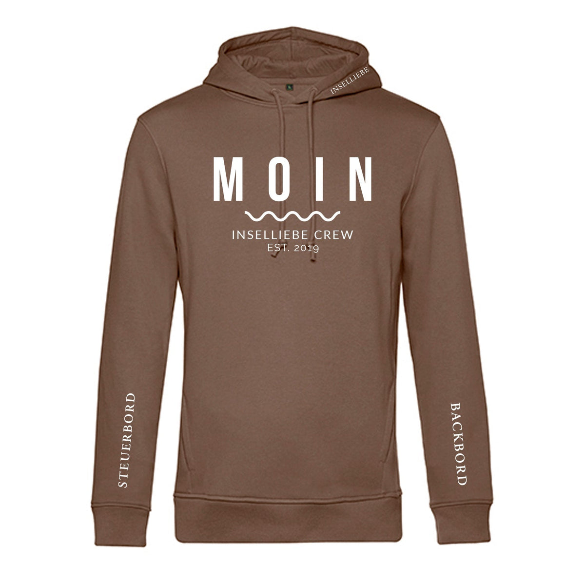 Unisex Hoodie "MOIN Crew" | Mokka Braun - INSELLIEBE USEDOM