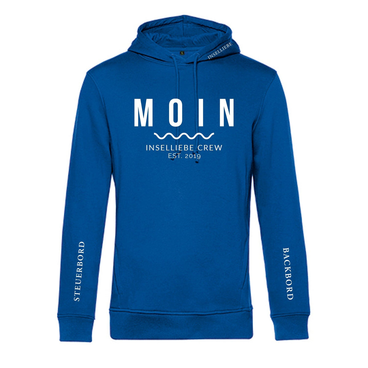 Unisex Hoodie "MOIN Crew" | Royalblau - INSELLIEBE USEDOM