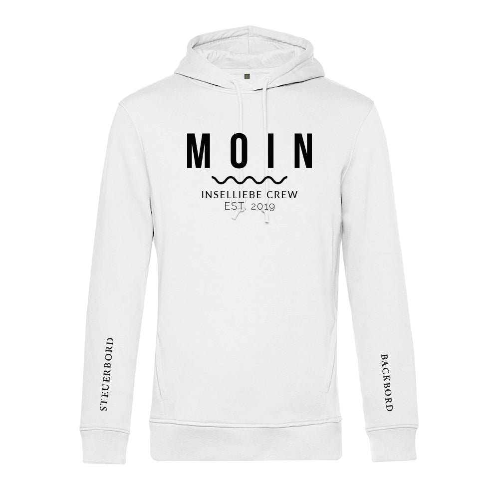 Unisex Hoodie "MOIN Crew" | Weiß - INSELLIEBE USEDOM