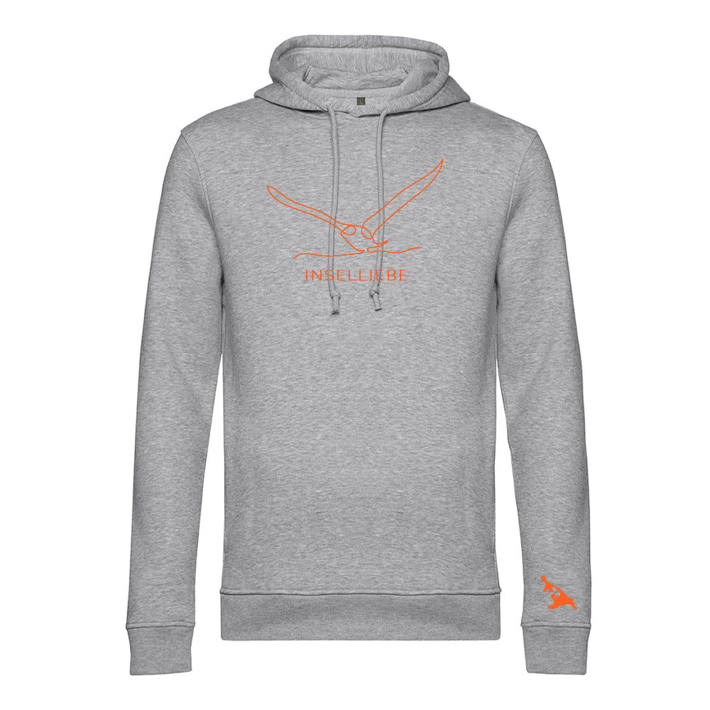 Unisex Hoodie "Möwenflug" | Grau Meliert - INSELLIEBE USEDOM