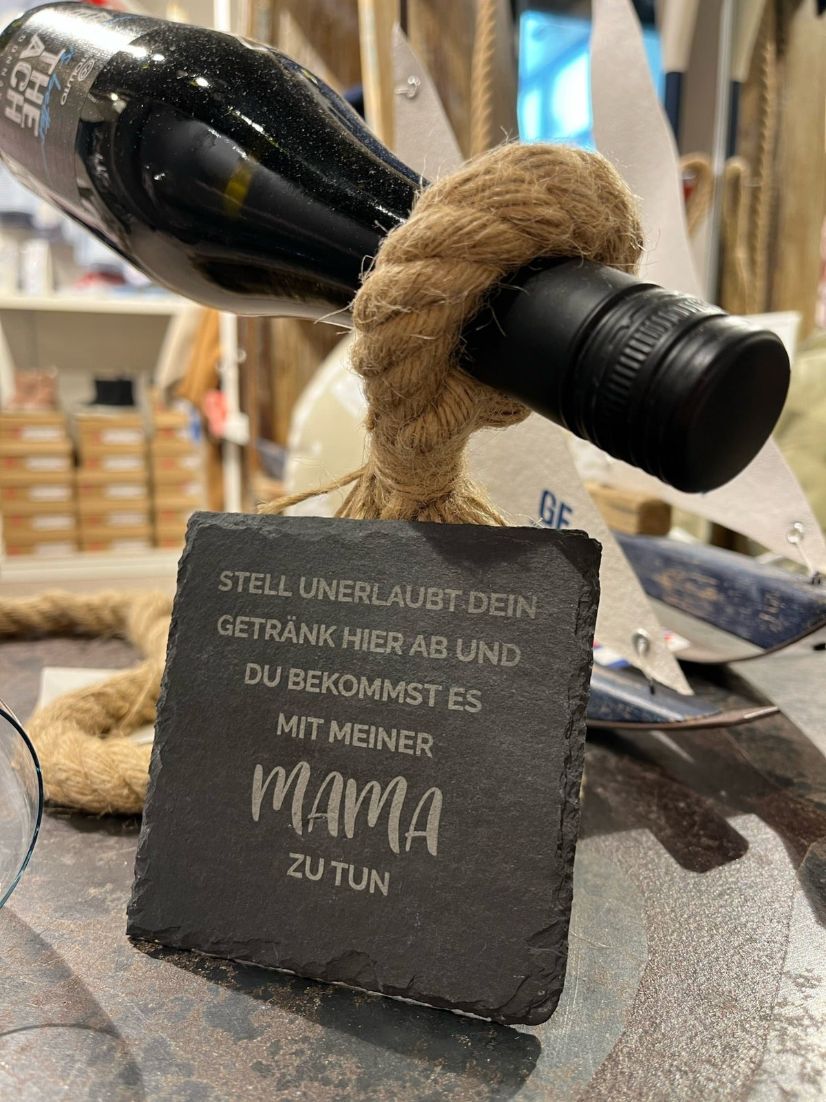 Untersetzer Schiefer "Mamas Untersetzer" | 10x10xm - INSELLIEBE USEDOM