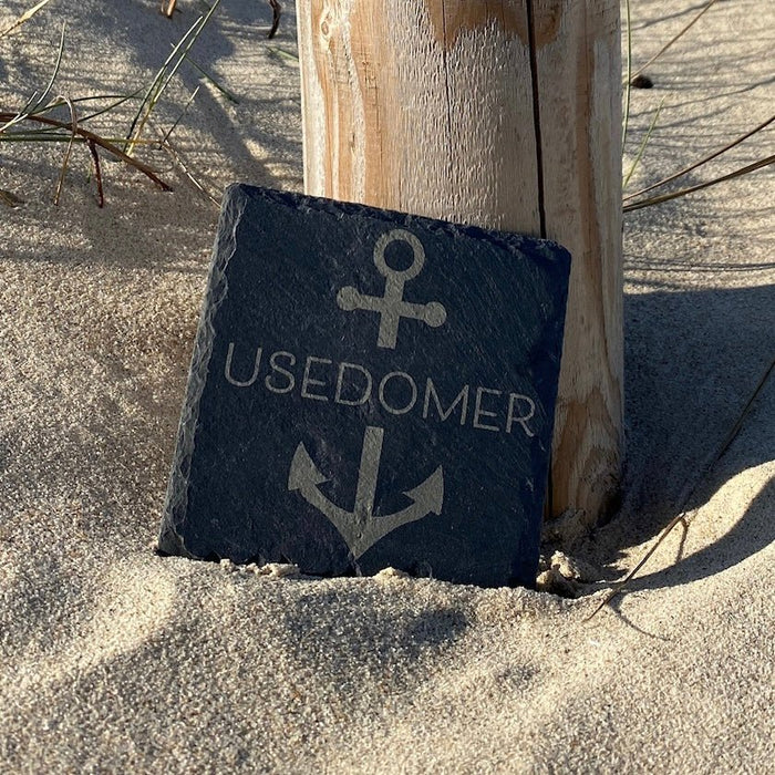 Untersetzer Schiefer "USEDOMER" | 10x10xm - INSELLIEBE USEDOM